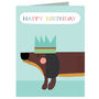 Mini Birthday Sausage Dog Card, thumbnail 2 of 4