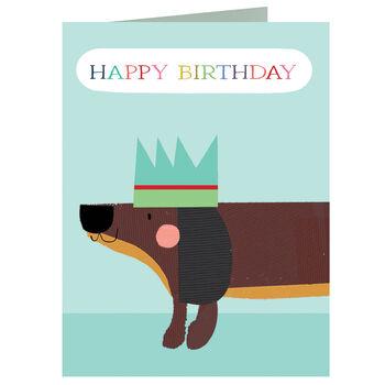 Mini Birthday Sausage Dog Card, 2 of 4