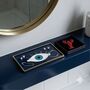 Mother’s Day Gift For Mum Evil Eye Aluminium Trinket Tray In Blue, thumbnail 5 of 5