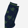 Swimming Sea Turtles Bamboo Socks Men's Navy Green, thumbnail 4 of 4