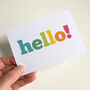 Pack Of Eight Colourful Hello Greeting Cards, thumbnail 5 of 5