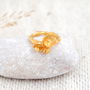 Hawthorn Blossom Ring In Gold Plated Silver, thumbnail 1 of 4