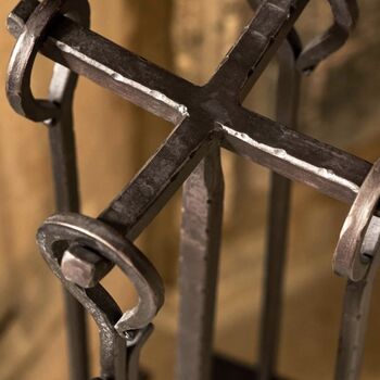 Wrought Iron Fireside Companion Set, 4 of 8