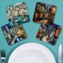 Enchanted Vistas Set Of Four Pu Leather Coasters, thumbnail 4 of 8