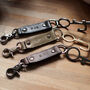 Personalised Leather Keyring Clip + No Touch Tool, thumbnail 3 of 11