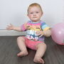Birthday Club 1st Birthday Rainbow T Shirt, thumbnail 3 of 6