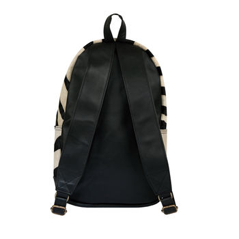 Classic Leather Backpack In Zebra Print Pony Hair, 5 of 9