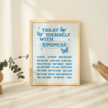 'Treat Yourself With Kindeness' Retro Affimations Print, 11 of 12