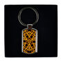Black And Gold Millefiori Keyring, thumbnail 1 of 8