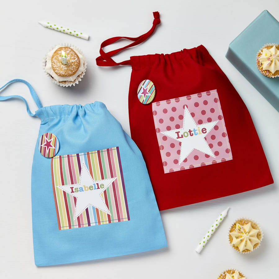 Girls Personalised Bright Star Party Bags By TillieMint