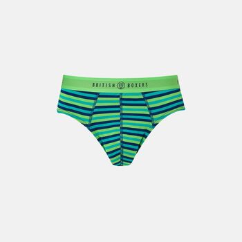 Men's 'Electric Lime' Four Pack Bamboo Briefs, 2 of 12