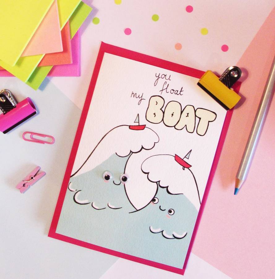'float my boat' anniversary card by fay's studio