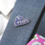 The Groom Wedding Day / Stag Do Party Enamel Lapel Pin, thumbnail 4 of 11