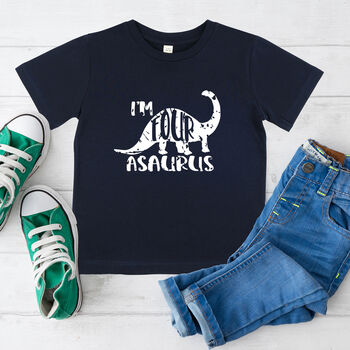 Children's Age Four Dinosaur T Shirt, Assorted Colours, 3 of 4
