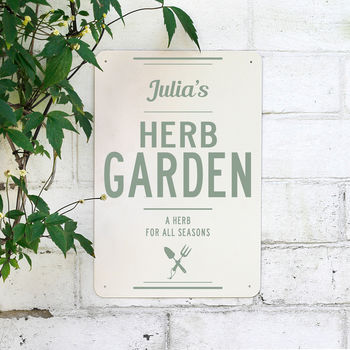 Personalised Herb Garden Metal Sign, 3 of 6