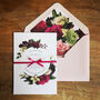 Retro Roses Wedding Stationery // Floral Wedding Invite, thumbnail 1 of 9
