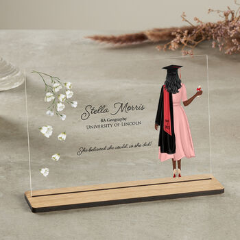 Personalised Graduation Gift For Her Flower Design, 4 of 11