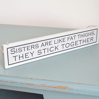 'Best Sister' Hand Painted Wooden Sign, 3 of 5
