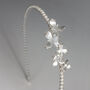 Silver Orchid Pearl Headband, Becomes A Pendant, thumbnail 2 of 4