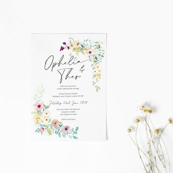 Botanical Digital Wedding Evite Or Printable Invitation, 2 of 6