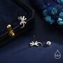 Sterling Silver Salamander Stud Earrings, thumbnail 5 of 12