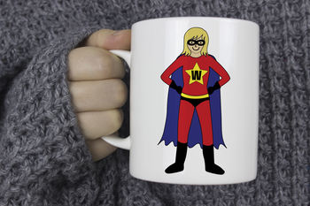 Design Your Own Personalised Superwoman Teacher Mug, 2 of 3