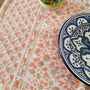 Set Of Indian Hand Block Printed Placemats, Coral, thumbnail 8 of 8