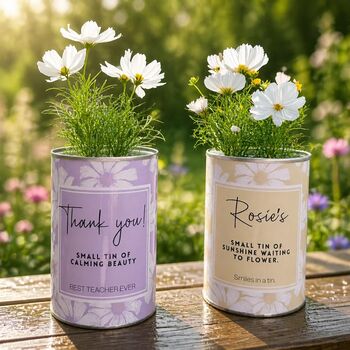 Personalised Flower Gift Tin For Birthdays, Thank Yous And Flower Girls, 2 of 12