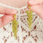 Green Peridot Grape Style Stud Earrings, thumbnail 5 of 11