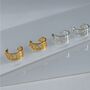 Blaise Huggie Hoop Earrings, thumbnail 3 of 5