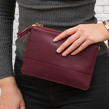 Luxury Leather Personalised Clutch Or Shoulder Bag, 5 of 12