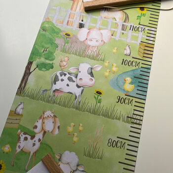 Personalised All The Farm Animals Height Chart, 3 of 5