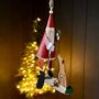 Santa And Dog Stand Up Paddle Boarding Decoration, thumbnail 1 of 2