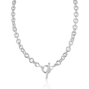 Carneby Sterling Silver T Bar Necklace, 4 of 5