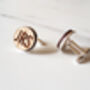 Personalised Initial Oak Cufflinks, thumbnail 4 of 5