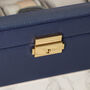 Luxury Blue Faux Leather Trio Watch Box, thumbnail 5 of 11