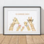 Personalised Giraffe Family Print, thumbnail 5 of 5