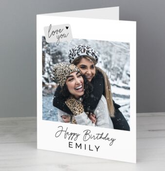 Personalised Love You Photo Greeting Card, 5 of 8
