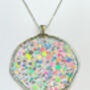 Large Disco Necklace With Silver Sparkles, thumbnail 2 of 8