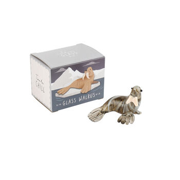 Artisan Glass Walrus In Gift Box | Collectable | Glass Animal | Home Decor, 2 of 5