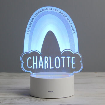 Personalised Rainbow LED Colour Changing Night Light, 2 of 8