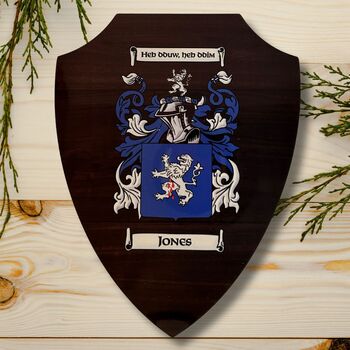 Wooden Shield With Full Colour Coat Of Arms, 2 of 8