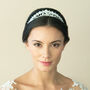 Silver Plated Crystal And Pearl Retro Inspired Tiara, thumbnail 4 of 6