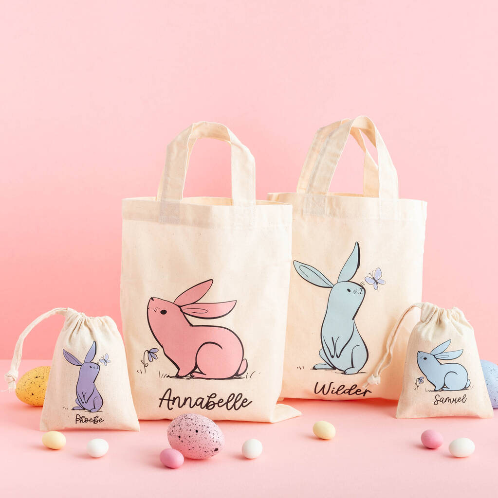 Personalised Colourful Bunny Bag, 1 of 2