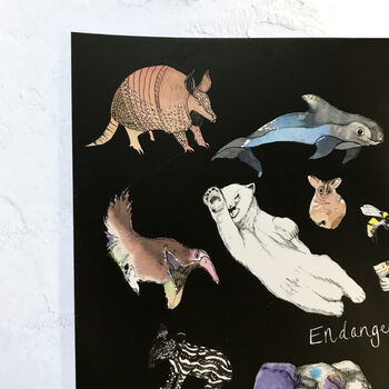 Endangered Animals A4 Foiled Art Print, 3 of 3