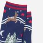 Women's Bamboo Glitter Christmas Reindeer Socks, thumbnail 3 of 3