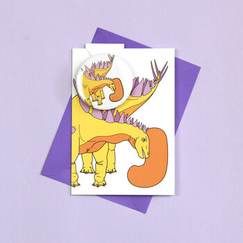 A To Z Letter Alphabet Dinosaurs Cards Plus Badge, 3 of 9
