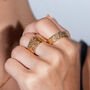 Wide Hula Ring In Gold Vermeil Plated, thumbnail 2 of 8