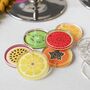 Tropical Fruits Wine Glass Charms, Set Of Six, thumbnail 3 of 3