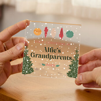 Personalised First Christmas Acrylic Plaque, 8 of 12